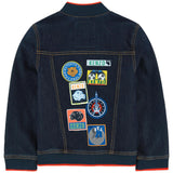 KENZO KIDS KJ41508 Navy Denim Fleece Jacket