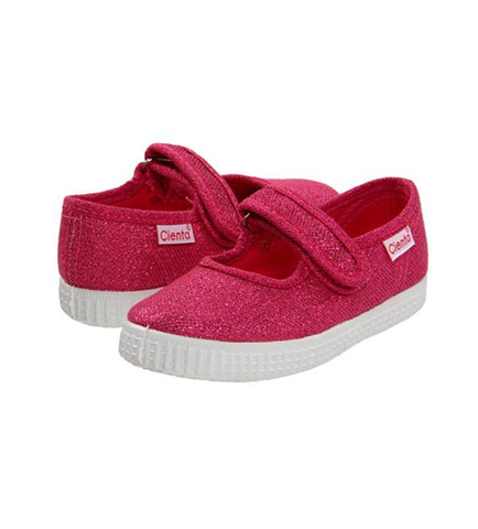 Cienta Girl's 56013 Fuchsia Sparkle Mary Jane