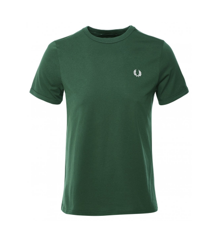 Fred Perry Men's Crew Neck Ringer T-shirt Green