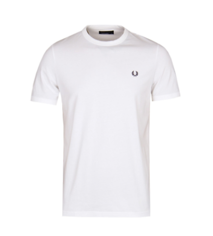 Fred Perry T-Shirt Ringer Tee White